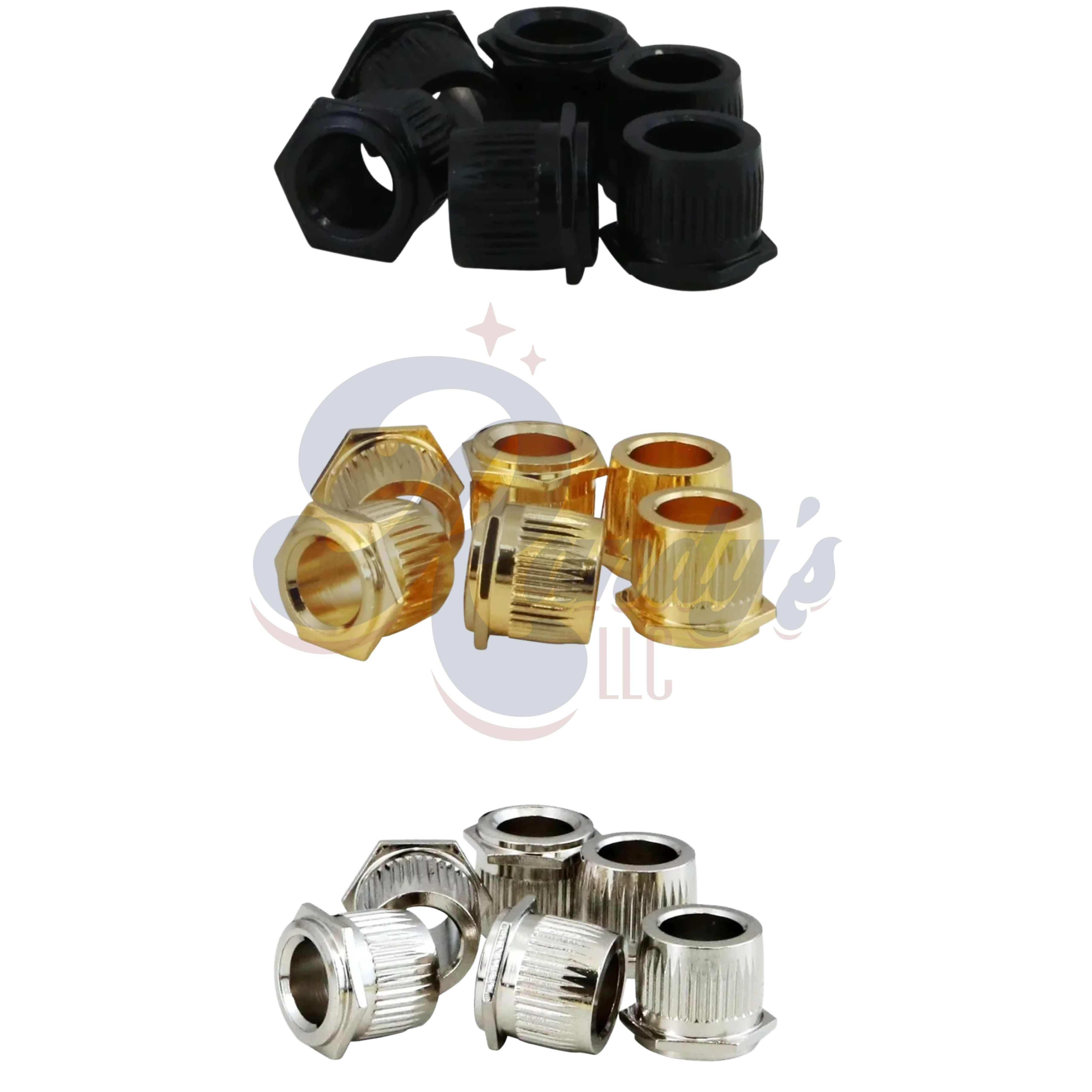 Gotoh Tuner Conversion Bushings - Hex (6-Pack) - Fits Gibson®