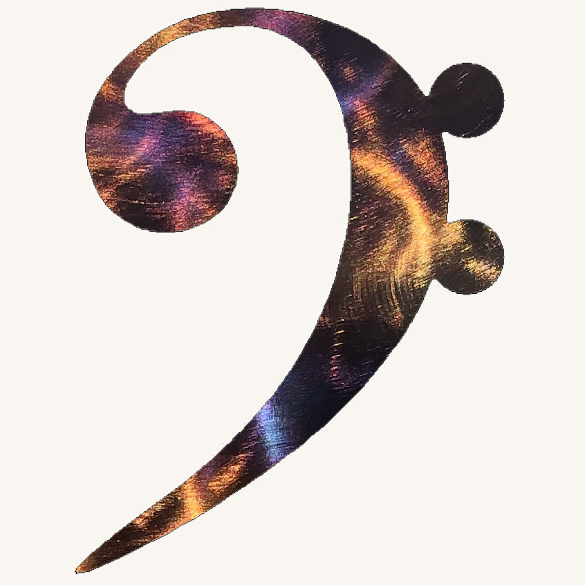 Bass Clef Metal Art
