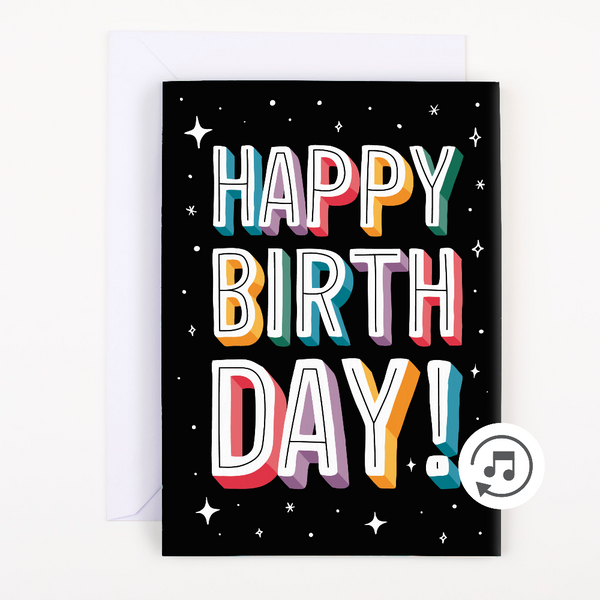 Endless Birthday Recordable Card with Glitter