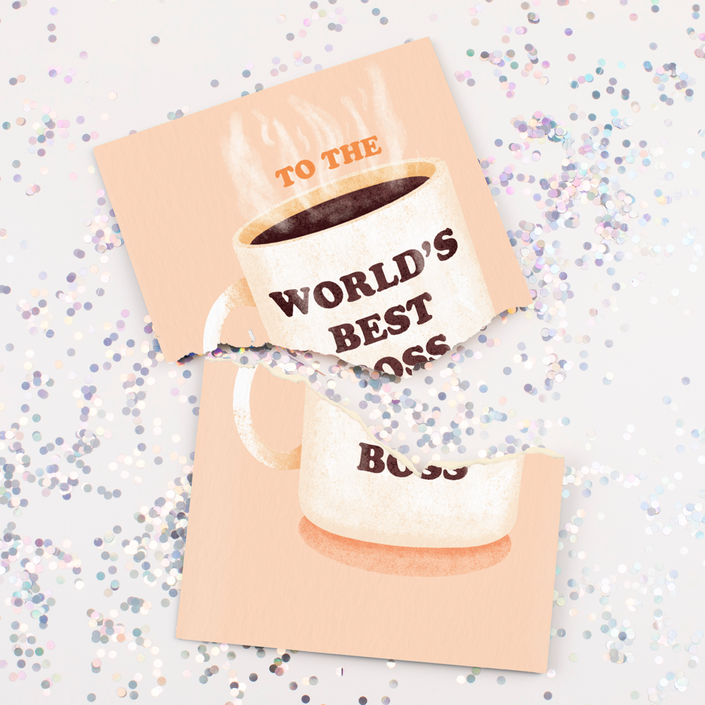 Endless Best Boss Card With Glitter