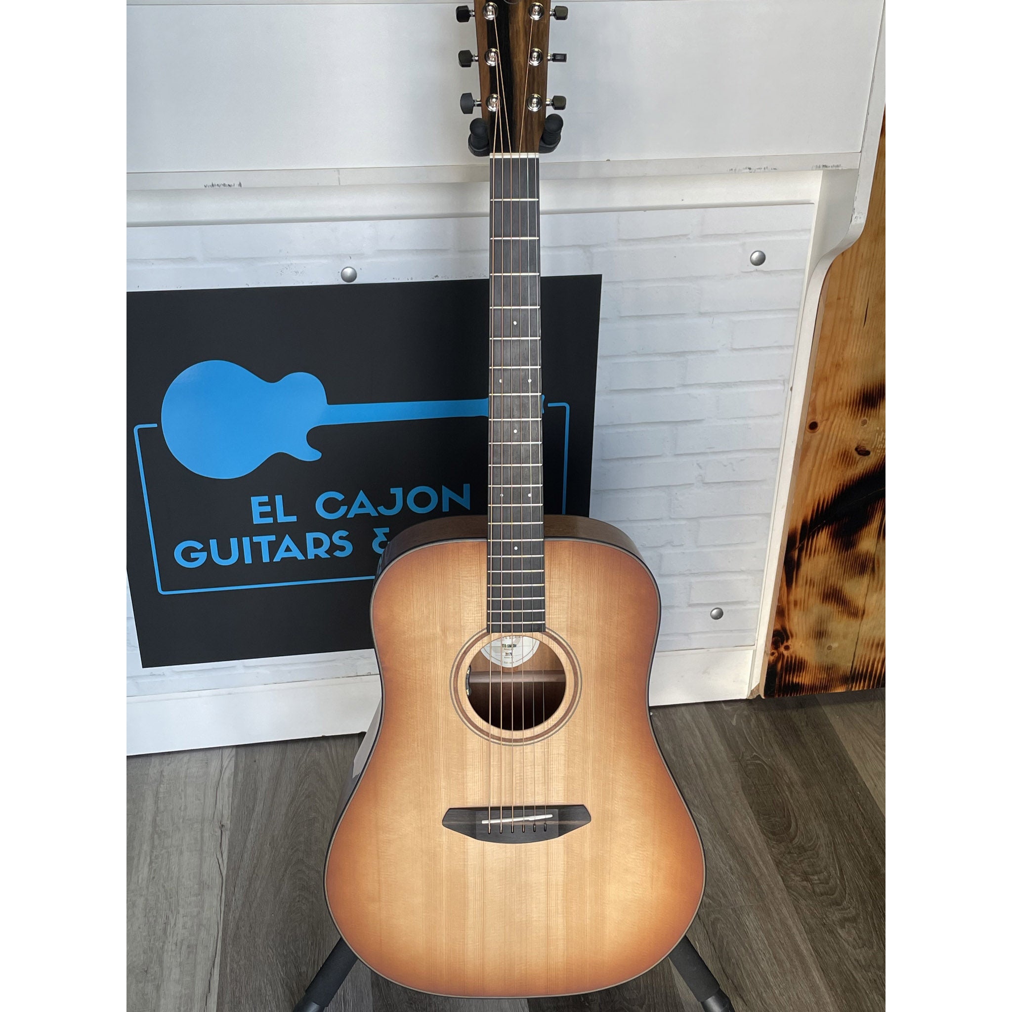 NAMM 2026 Show Piece Breedlove Roots Dreadnought SMe Edgeburst at El Cajon Guitars & Music, ecgmusic.com