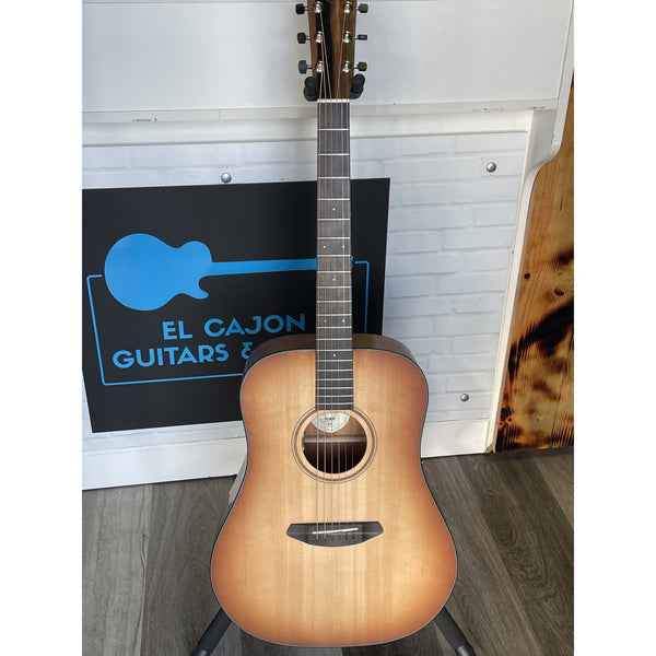 NAMM 2026 Show Piece Breedlove Roots Dreadnought SMe Edgeburst at El Cajon Guitars & Music, ecgmusic.com
