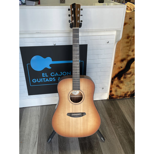 NAMM 2026 Show Piece Breedlove Roots Dreadnought SMe Edgeburst at El Cajon Guitars & Music, ecgmusic.com