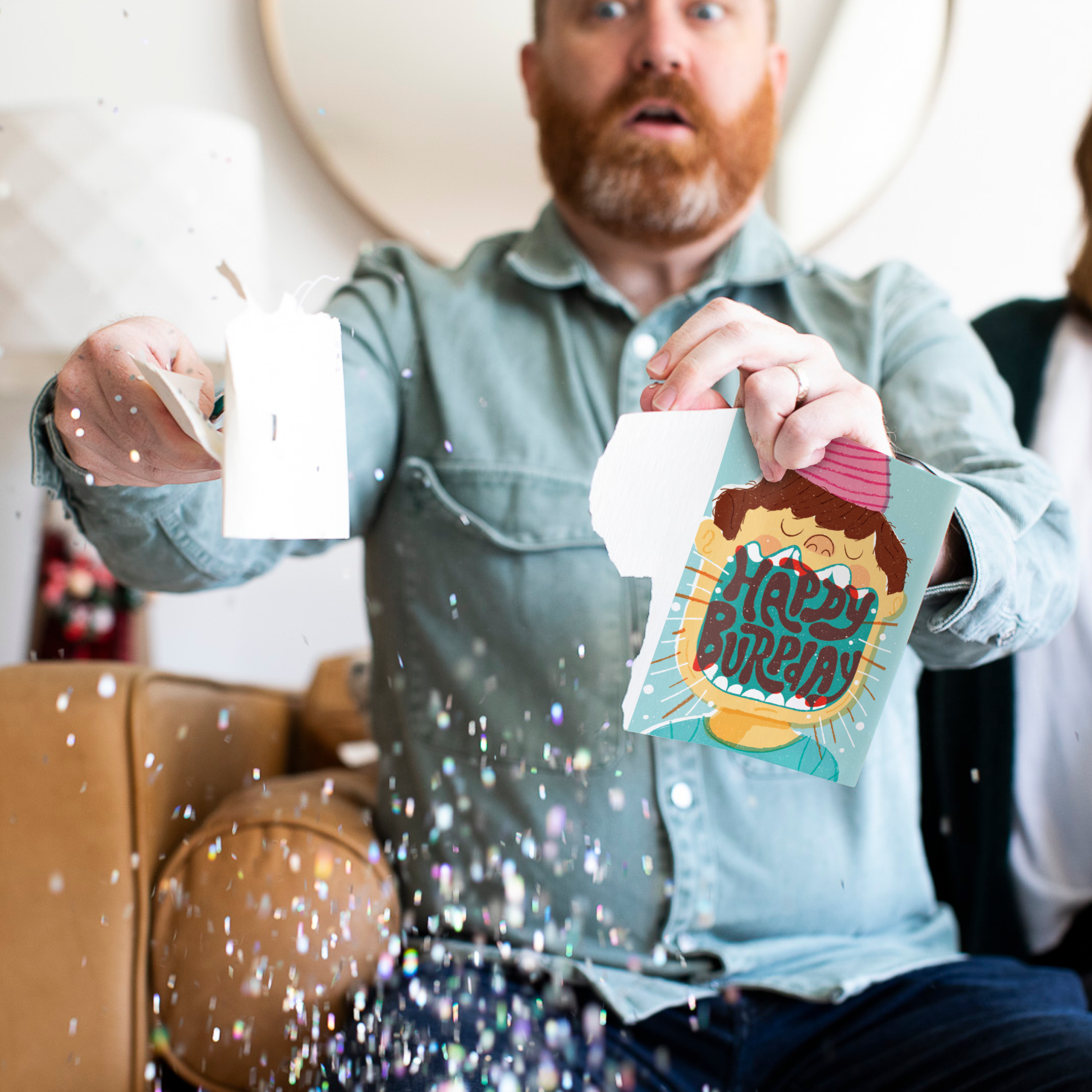Endless Burp Day Card with Glitter