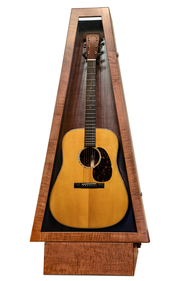 ClimaStand Triangle Humidor with Base - Flamed Maple with Boston Stain