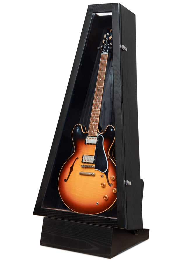 ClimaStand Triangle Humidor with Base - Northern White Ash with Piano Black