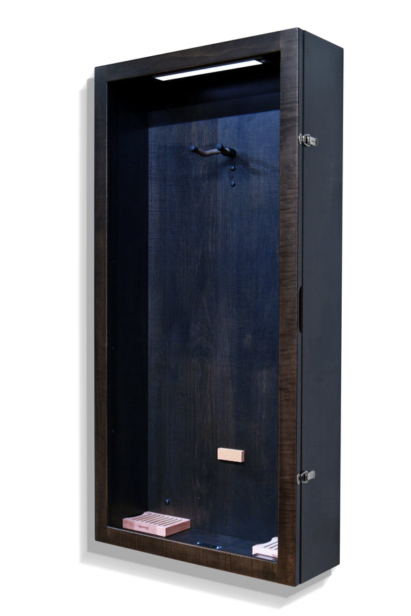 ClimaCase Rectangle Humidor - Flamed Maple with Ebony Stain