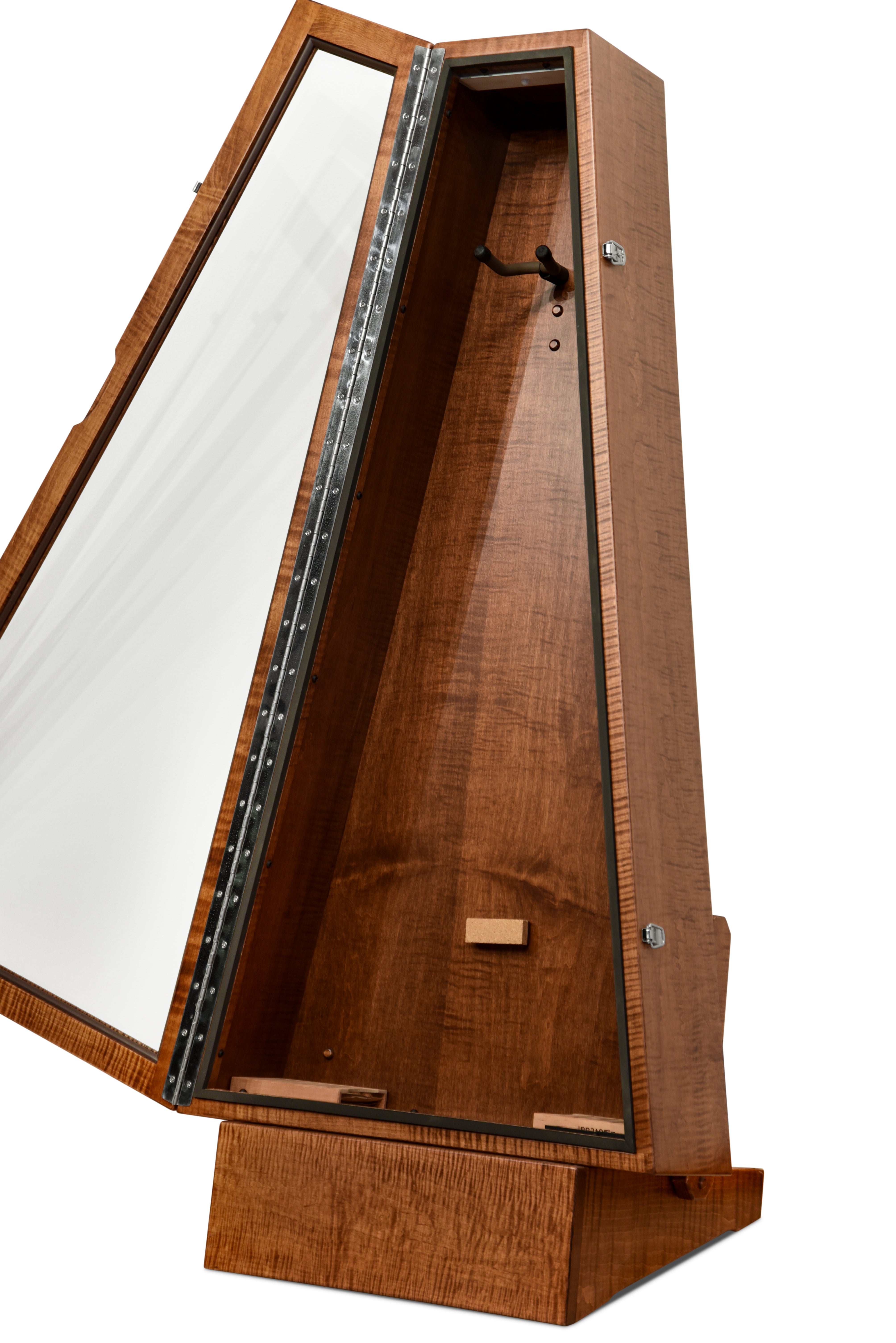 ClimaStand Triangle Humidor with Base - Flamed Maple with Boston Stain