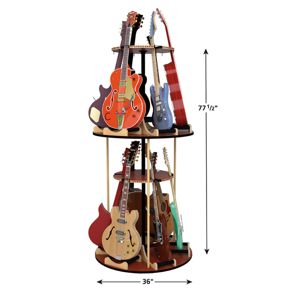 The Carousel™ Deluxe Rotating Guitar Stand | Combined Unit