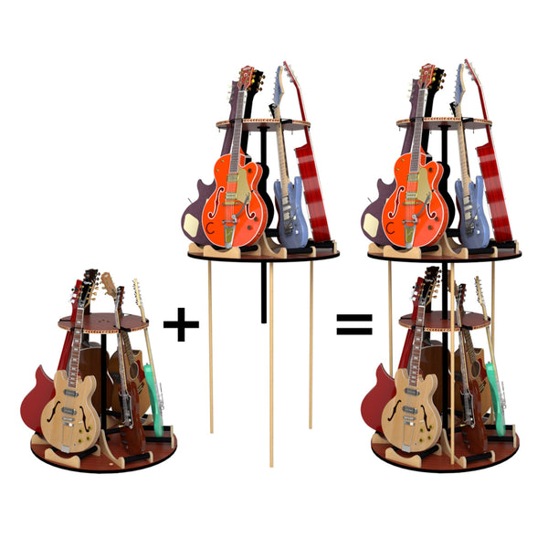 The Carousel™ Deluxe Rotating Guitar Stand | Combined Unit
