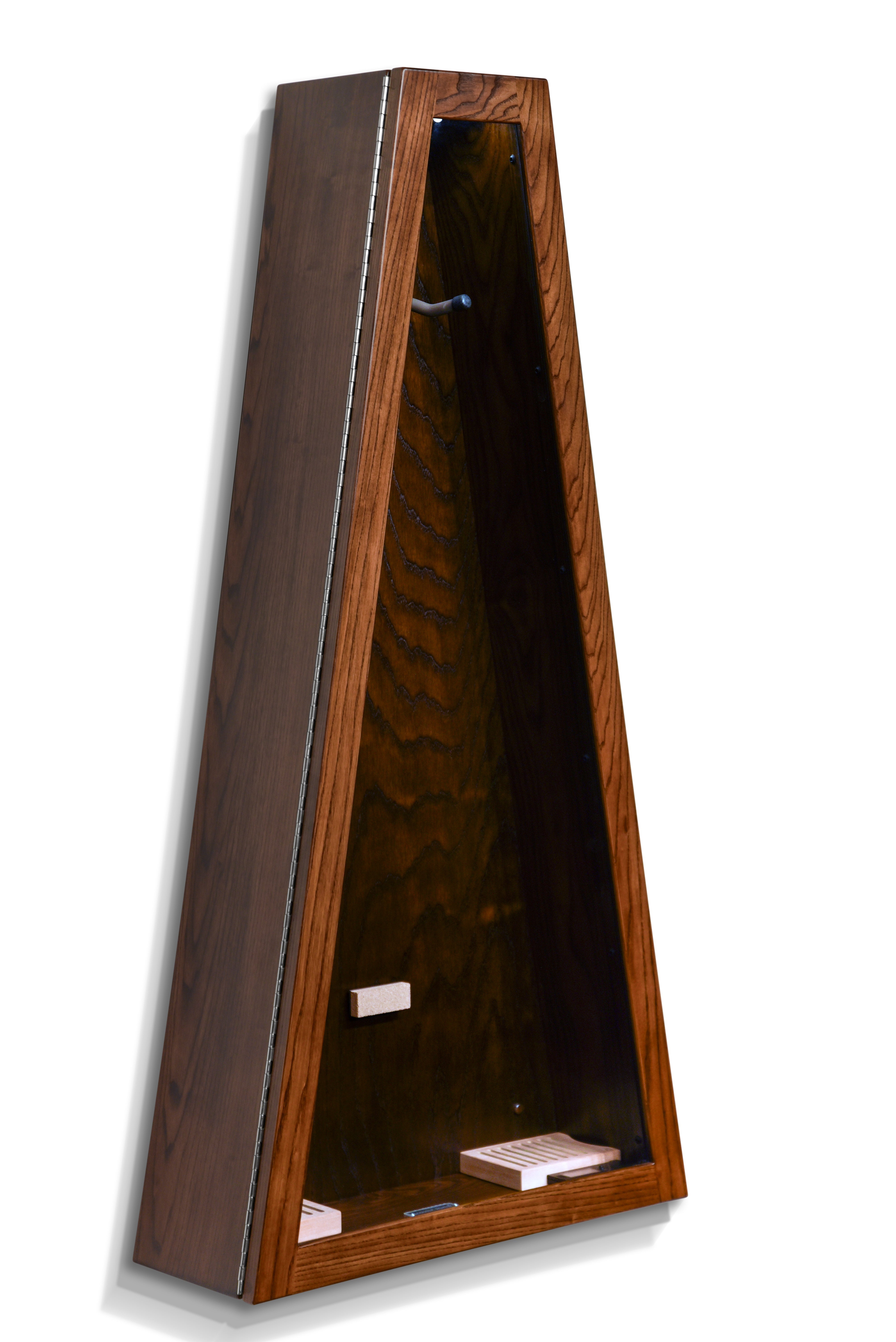 ClimaCase Triangle Humidor - Northern White Ash with Rich Tobacco Stain