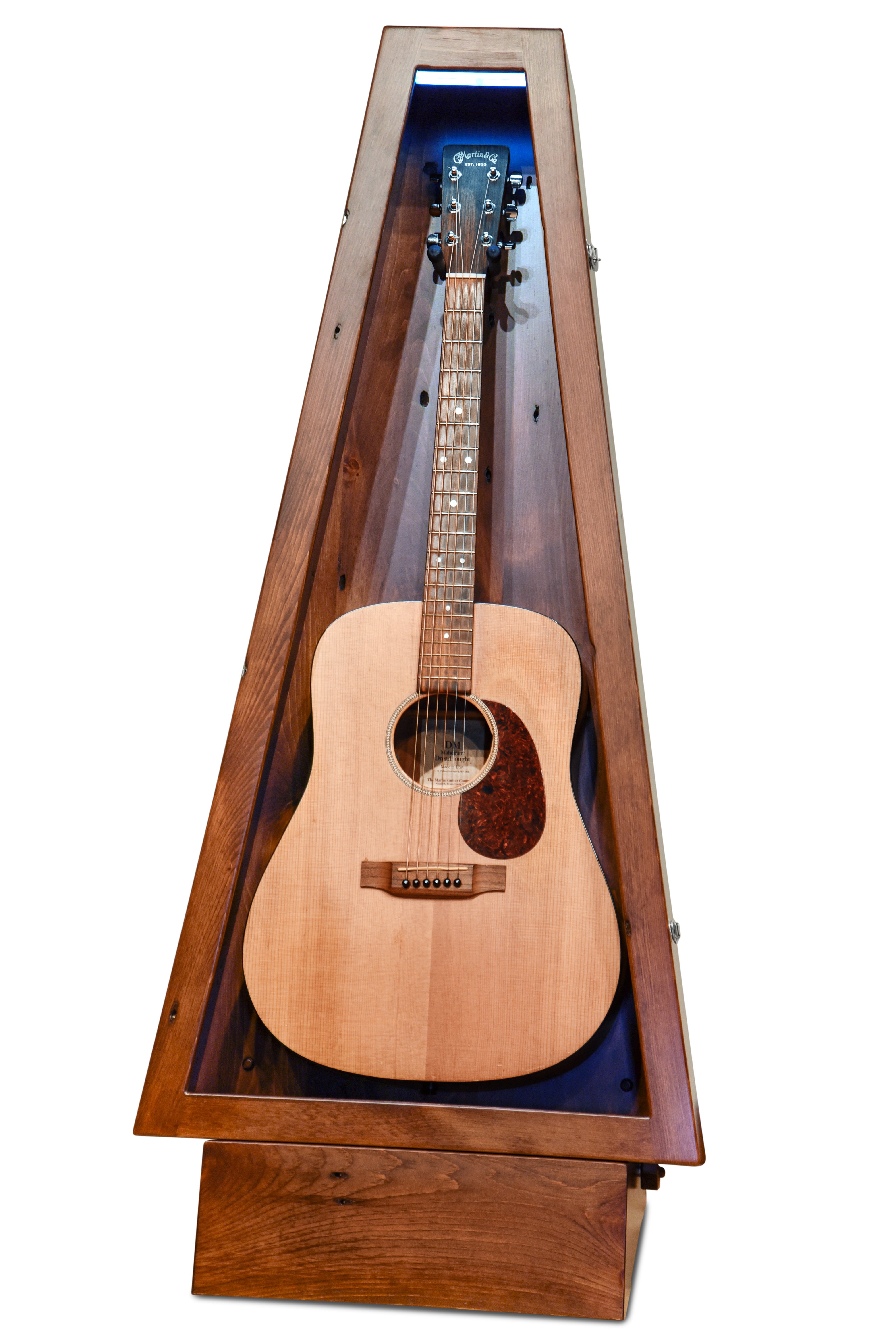 ClimaStand Triangle Humidor with Base - 300 Year Old Reclaimed Wood with Boston Stain