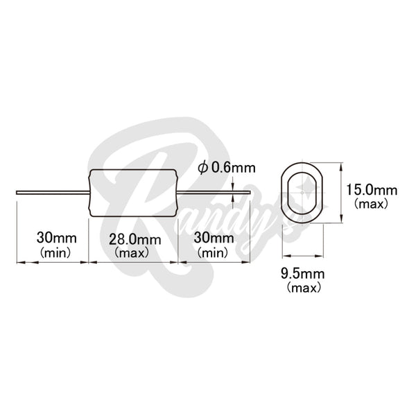 Vitamin Q Slim Paper-In-Oil Capacitor - Compare to Sprague® Black Beauty