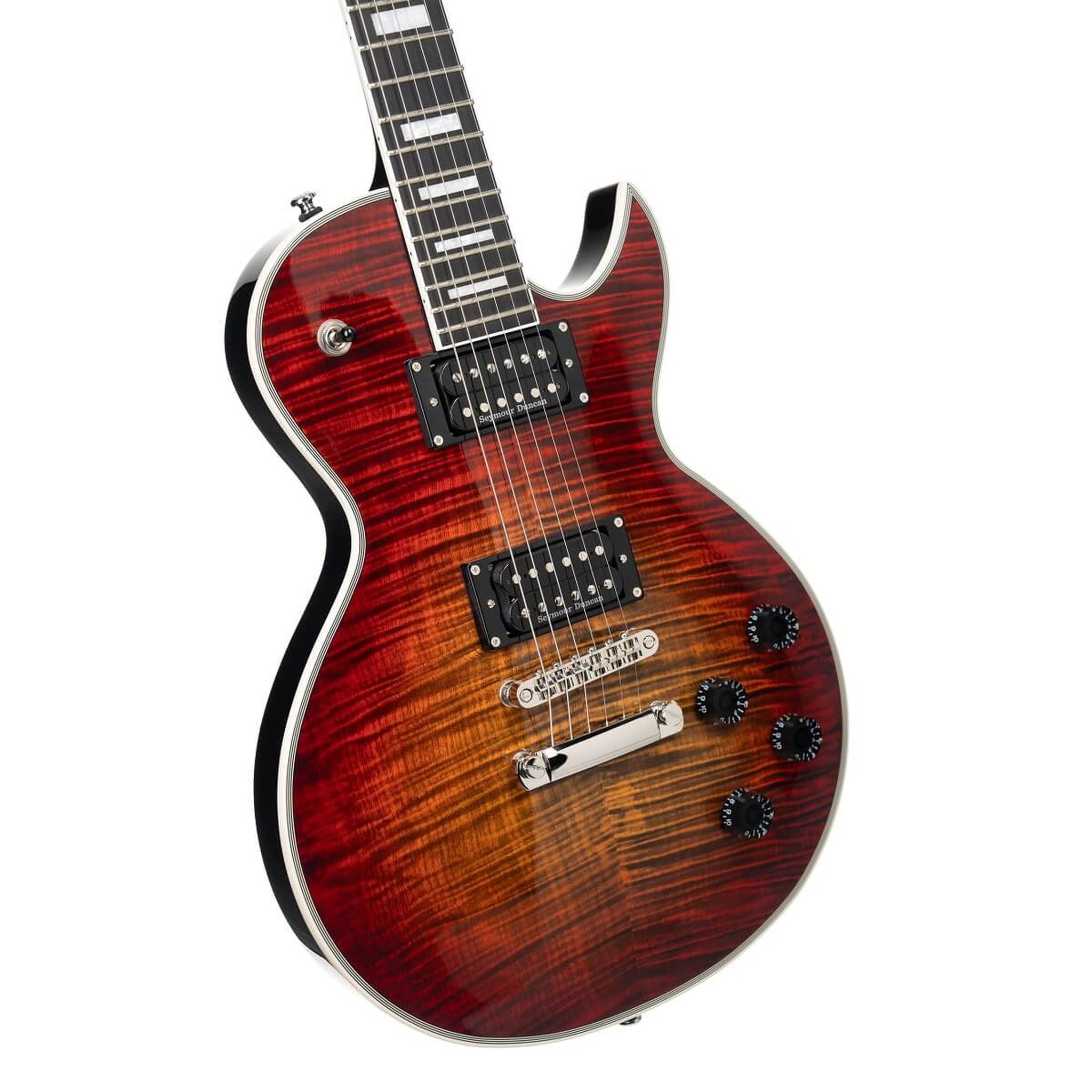 Cort CR300 Deluxe Classic Rock Electric Guitar in Flaming Burst, photo 3