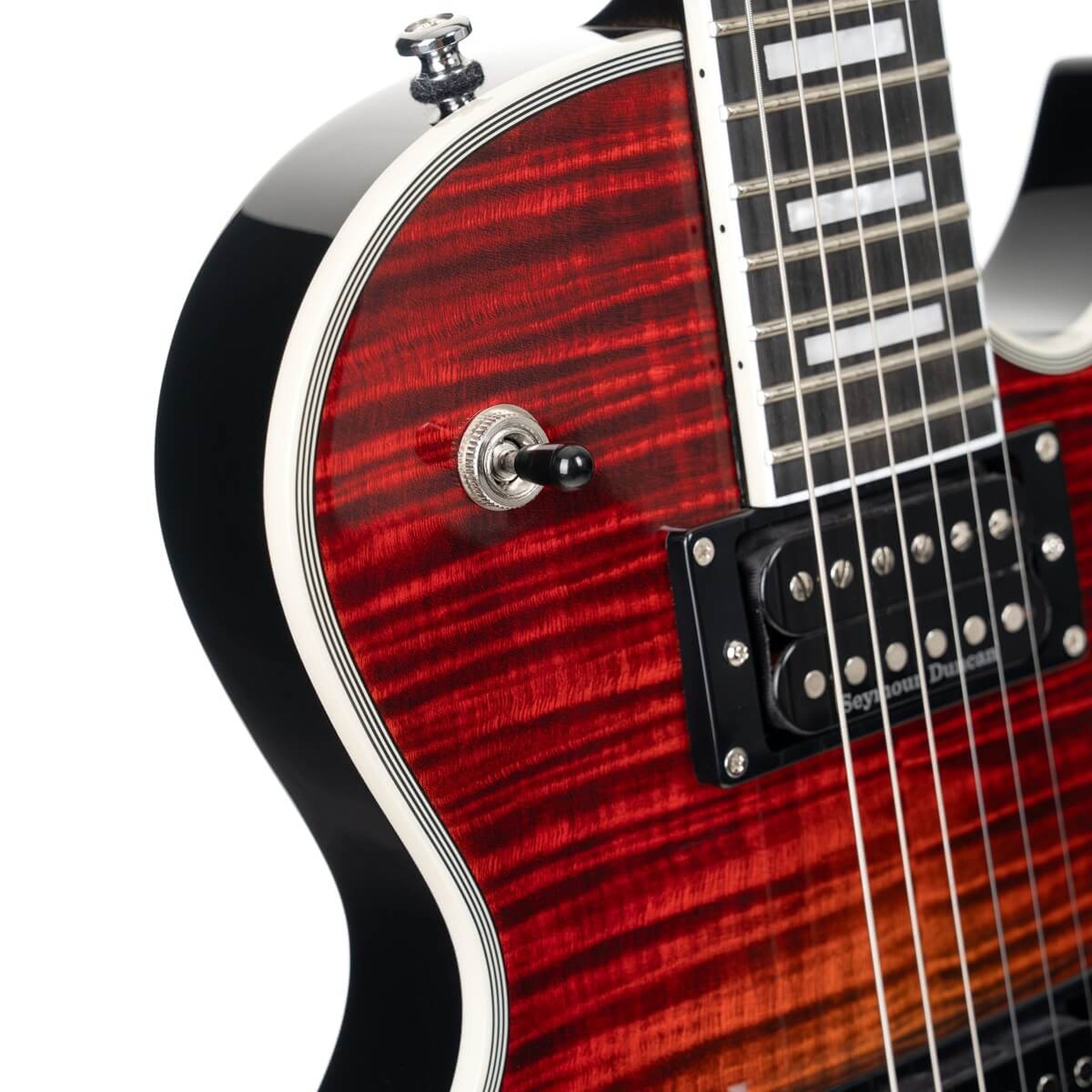 Cort CR300 Deluxe Classic Rock Electric Guitar in Flaming Burst, photo 9