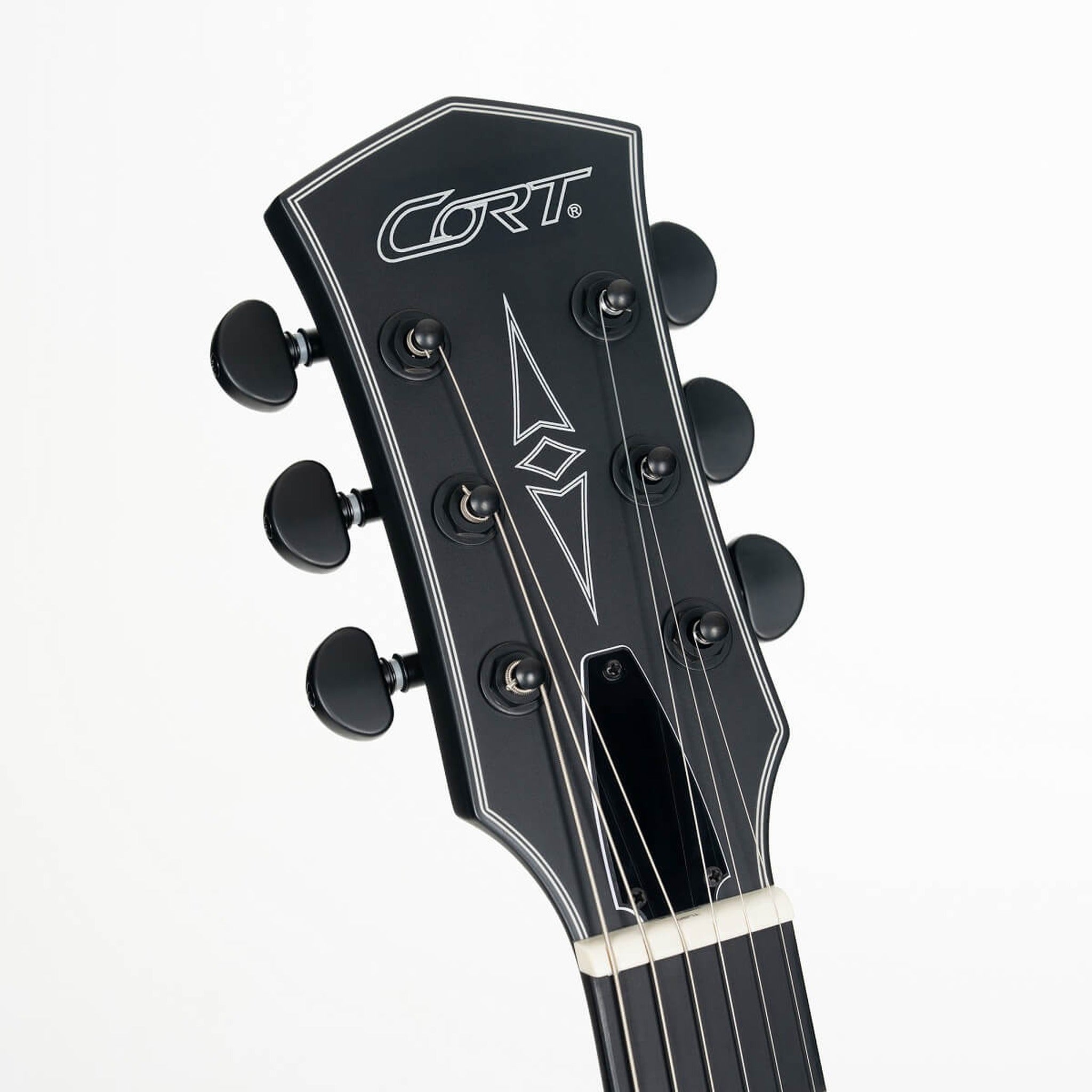 Cort CR300MT Classic Rock Electric Guitar with EMGs in Black Satin, photo 11
