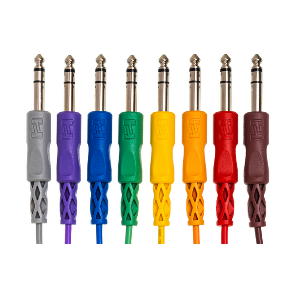 Hosa CSS-845 18-Inch 1/4" TRS Balanced Patch Cables 8-Pack