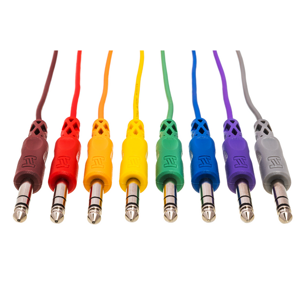 Hosa CSS-845 18-Inch 1/4" TRS Balanced Patch Cables 8-Pack