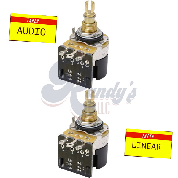 CTS 250KΩ Push-Pull DPDT Potentiometer ⅜" Bushing (Fine Split Shaft) - Fits Gibson®