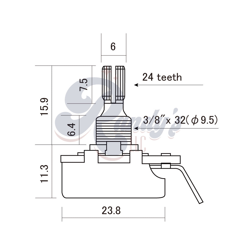 CTS 250KΩ Potentiometer ¼