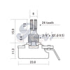 CTS 250KΩ Potentiometer ¼" Bushing (Fine Split Shaft) - Fits Gibson®