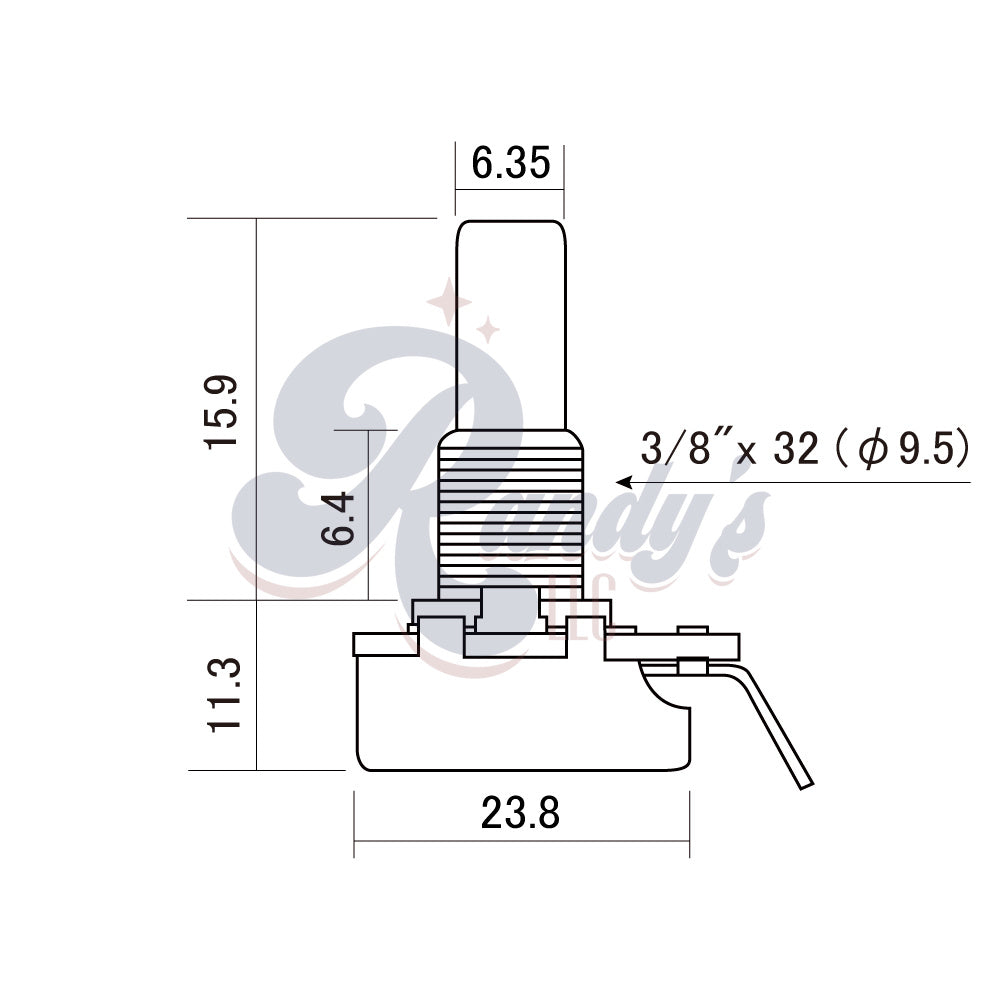 CTS 250KΩ Potentiometer ¼