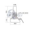 CTS 250KΩ Potentiometer ¼" Bushing (Imperial Solid Shaft) - Fits Fender® Telecaster®