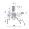 CTS 500KΩ Potentiometer ⅜" Bushing (Fine Split Shaft) - Fits Gibson®