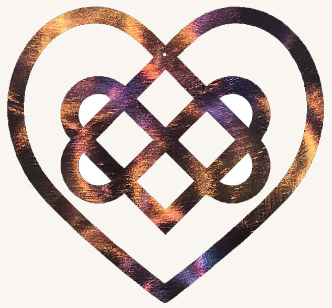 Celtic Heart with Knot Metal Art Sculpture