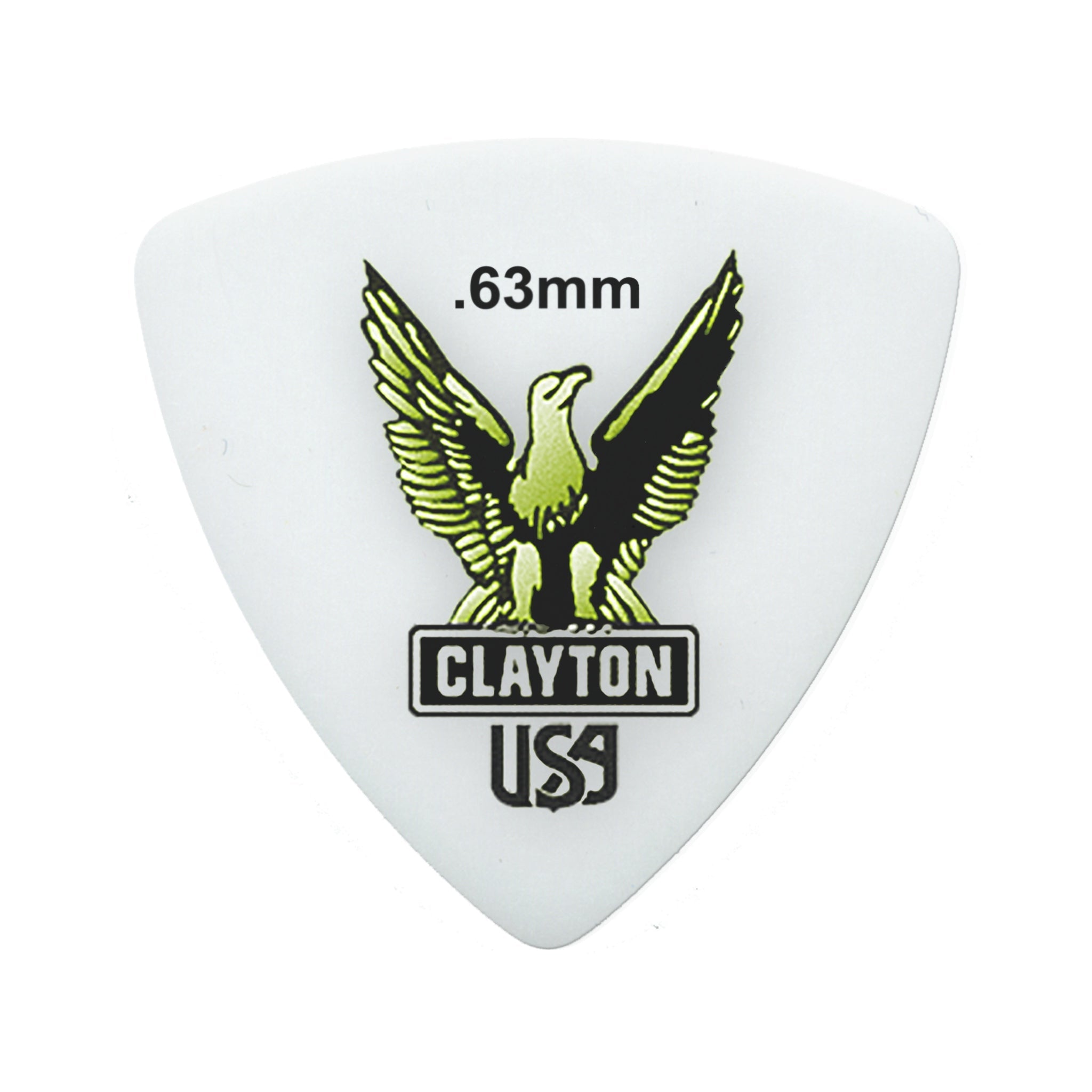 Clayton Acetal/Polymer Picks — Rounded Triangle (12-Pack)