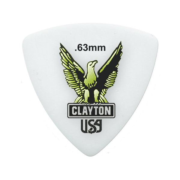 Clayton Acetal/Polymer Picks — Rounded Triangle (12-Pack)