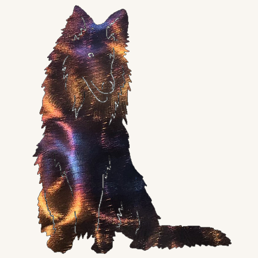 Collie Dog Metal Art