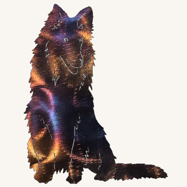 Collie Dog Metal Art