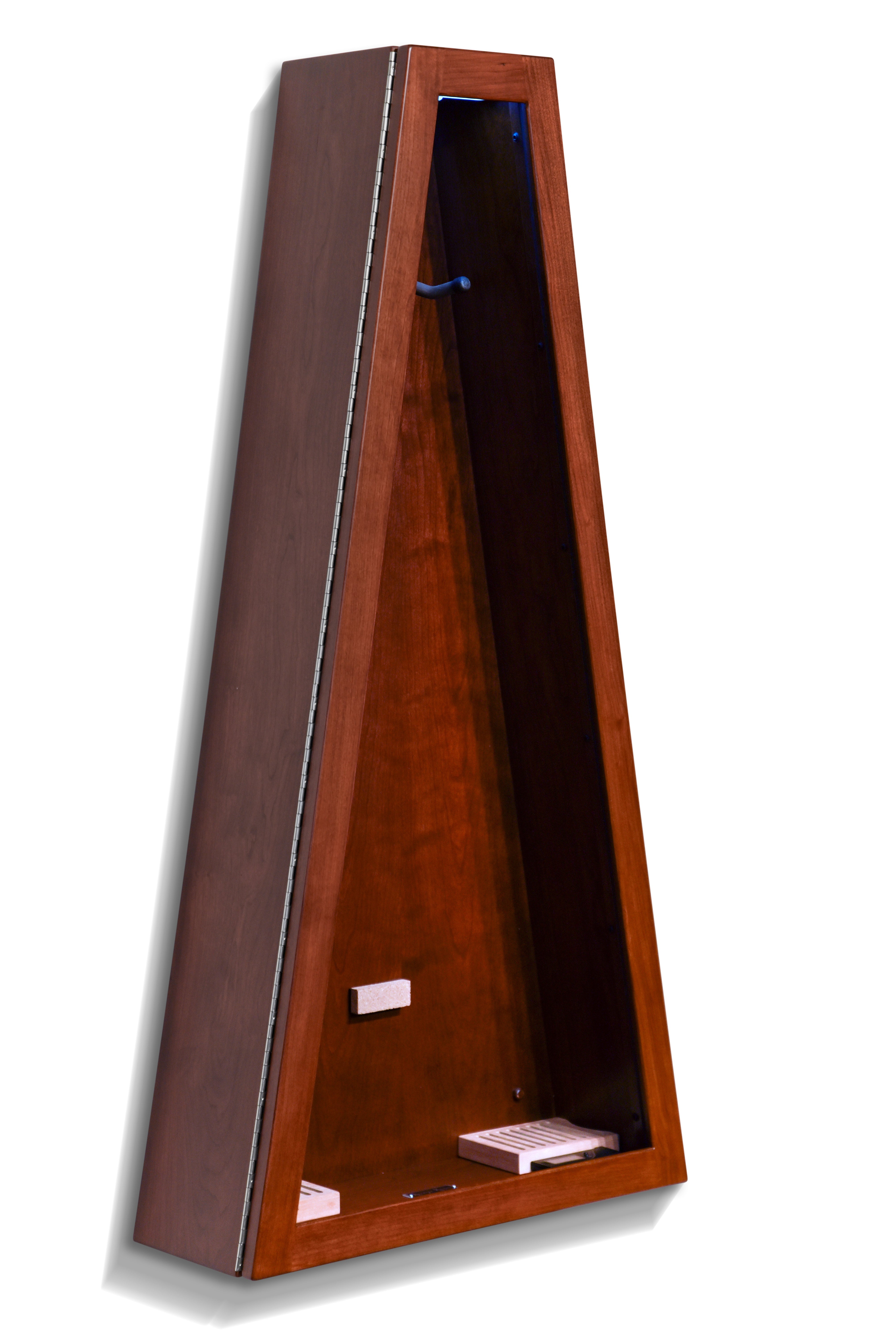 ClimaCase Triangle Humidor - Cherry with Acres Stain