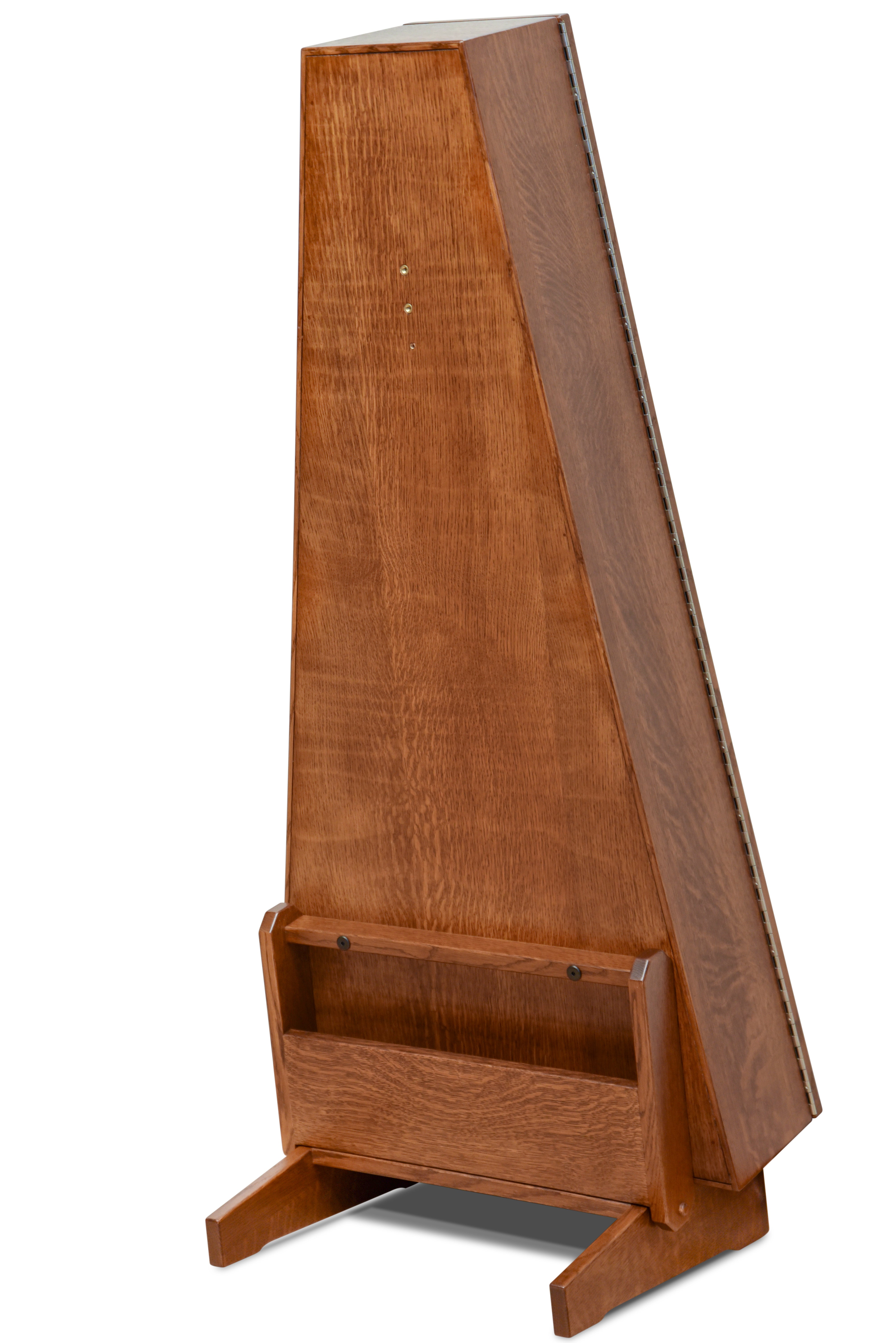 ClimaStand Triangle Humidor with Base - Quartersawn White Oak with Boston Stain