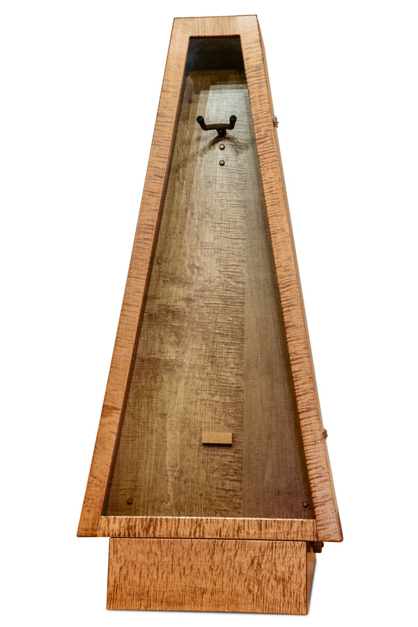 ClimaStand Triangle Humidor with Base - Flamed Maple With Provincial Stain