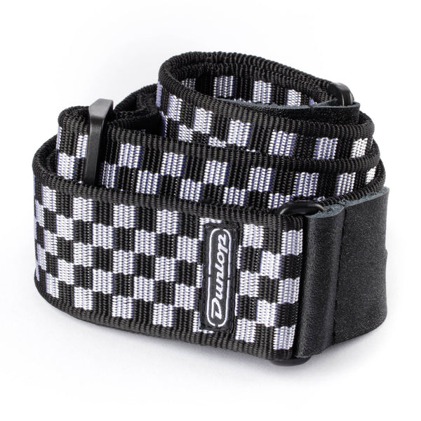 Dunlop Guitar Strap - Black & White Check