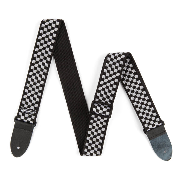 Dunlop Guitar Strap - Black & White Check