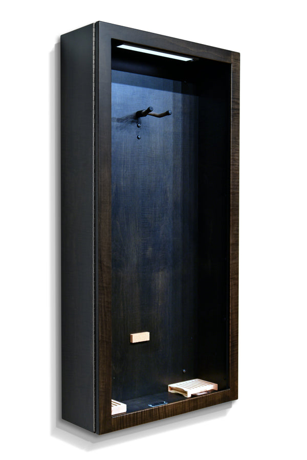 ClimaCase Rectangle Humidor - Flamed Maple with Ebony Stain