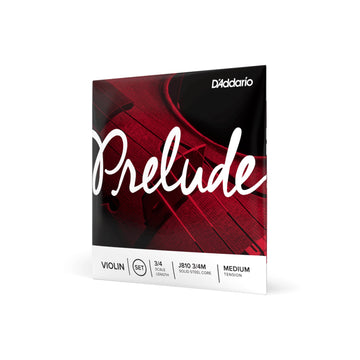 D'addario Prelude Violin String Set, 3/4 Scale, Medium Tension