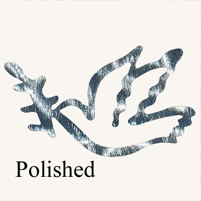 Dove of Peace and Olive Branch Metal Art Sculpture