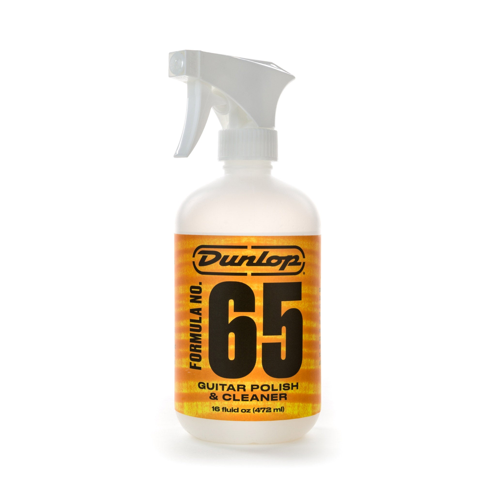 Dunlop Formula No. 65 Guitar Polish & Cleaner bottle on a white background