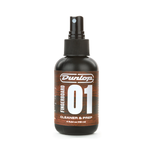 Dunlop Fingerboard Cleaner & Prep spray bottle on a white background