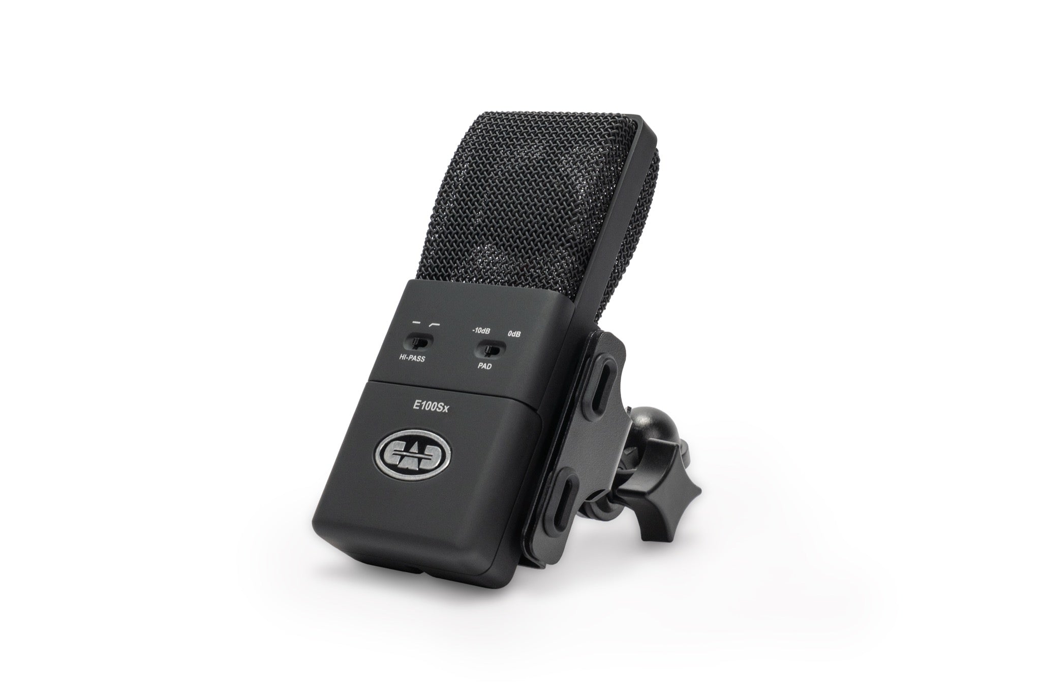 CAD Audio E100Sx Large Diaphragm Supercardioid Condenser Microphone - left angle front