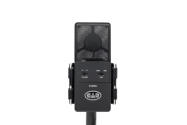 CAD Audio E100Sx Large Diaphragm Supercardioid Condenser Microphone - on stand, front