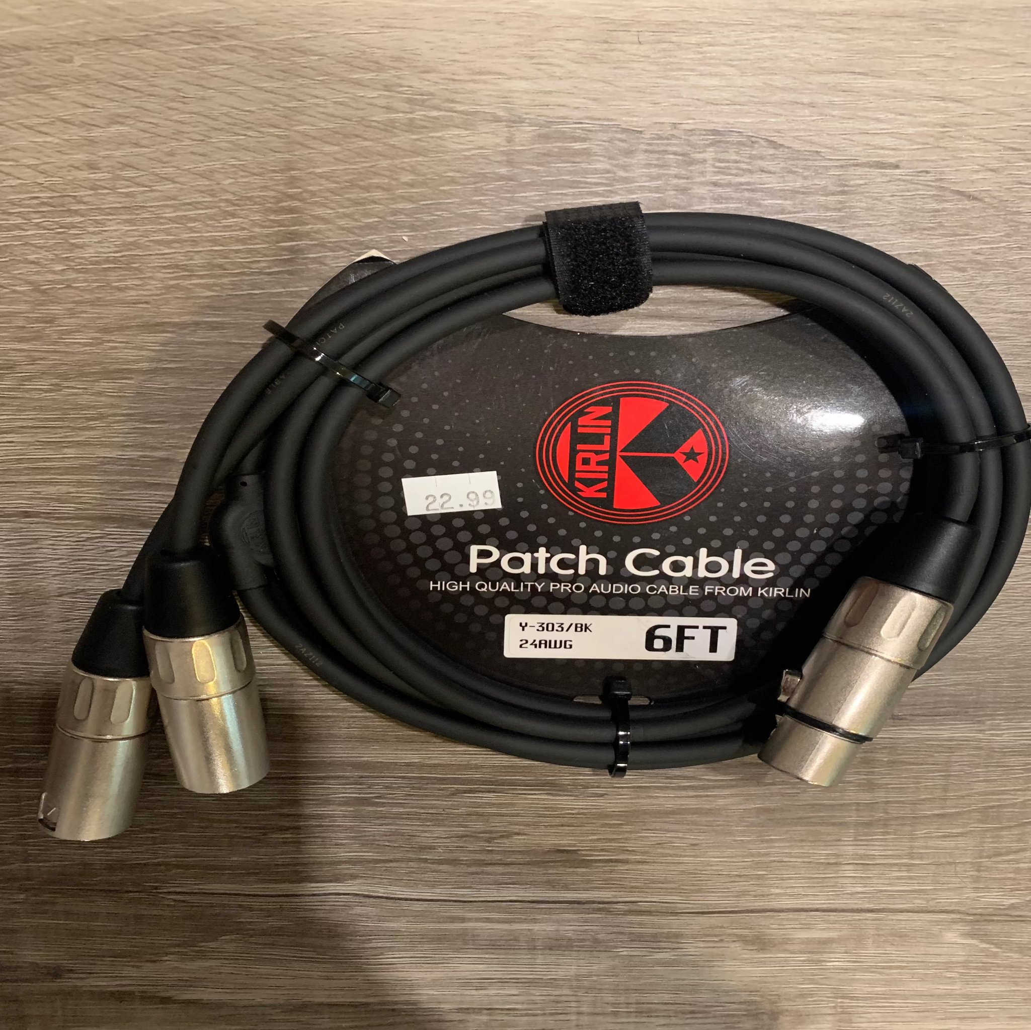 Kirlin XLR Splitting Cable 1 Female to 2 Male XLR - 6 FOOT