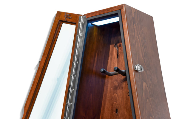 ClimaCase Triangle Humidor - 300 Year Old Reclaimed Wood with Boston Stain