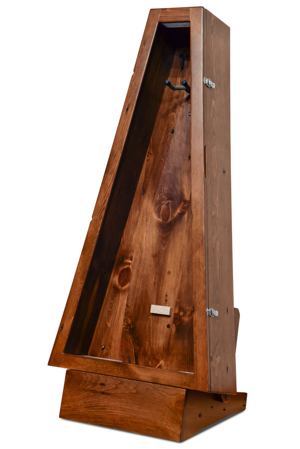 ClimaStand Triangle Humidor with Base - 300 Year Old Reclaimed Wood with Boston Stain