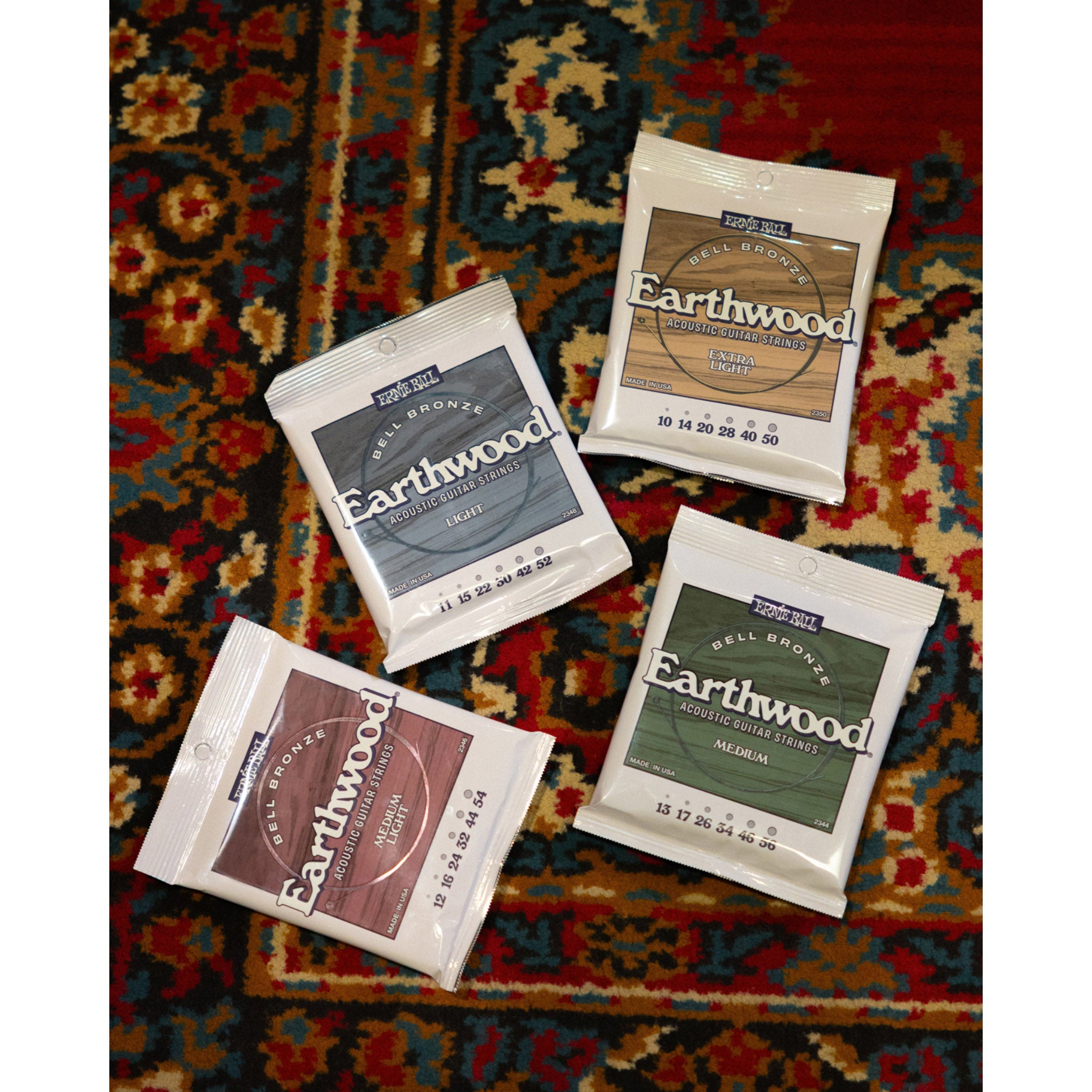 Ernie Ball Earthwood Medium Bell Bronze Acoustic Strings .13-.56