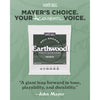 Ernie Ball Earthwood acoustic guitar strings packaging on a green background with text about John Mayer's choice.